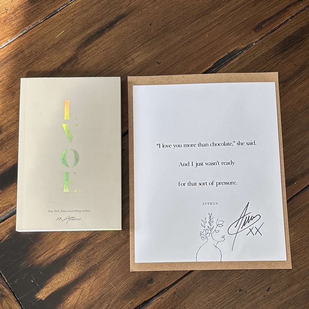 LVOE book by Atticus with Limited Edition Autographed Art Print